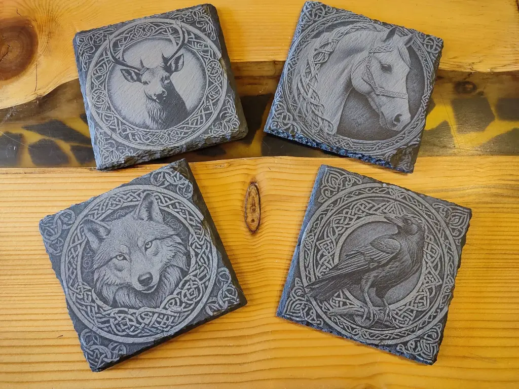 Set de 4 sous-verres collection Celtique avec boîte de rangement