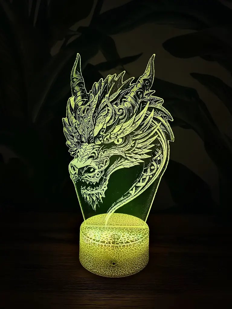 Lampe acrylique - Dragon