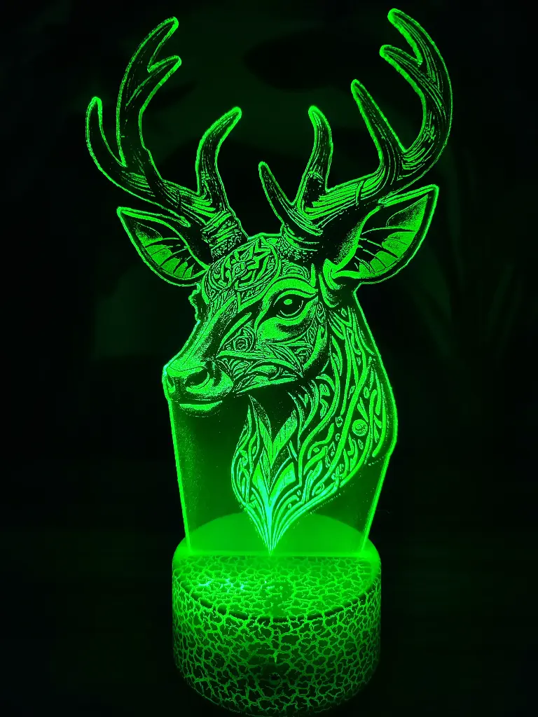 Lampe acrylique - Roi de la forêt