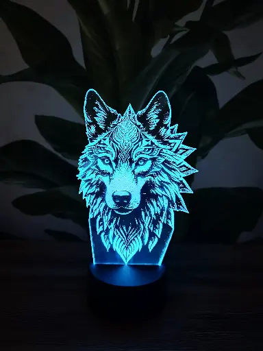 Lampe acrylique - Loup Piote